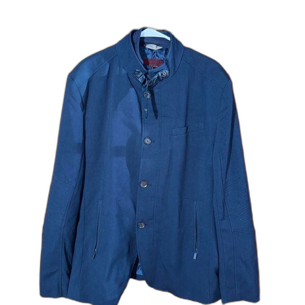 Zara Men's Blue and Navy Jacket sx XL
